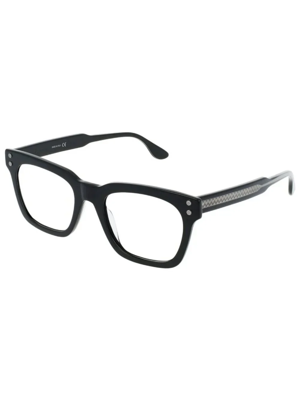 New Bottega Veneta Women's Eyeglasses Mens Square Rectangle Black Grey Eye